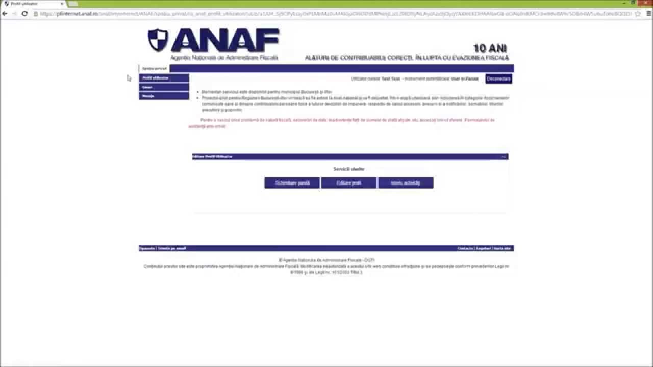 Instrucţiuni utilizare Spatiu privat virtual