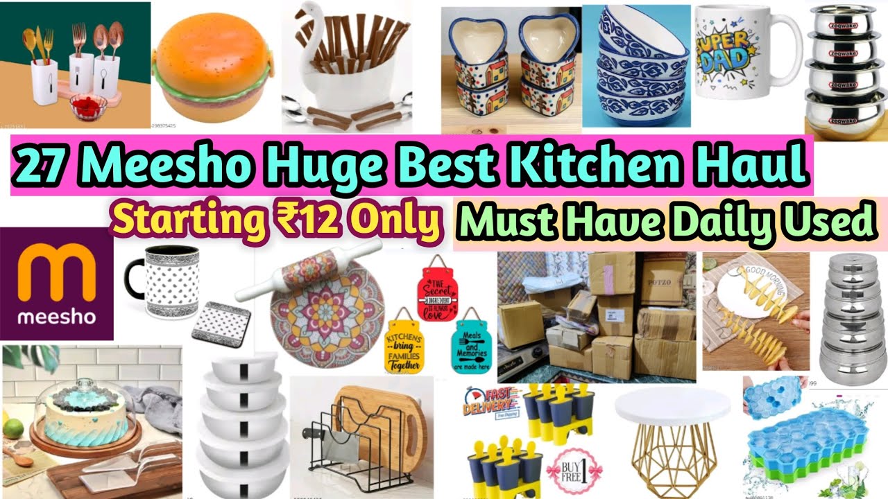 27 Meesho Huge Best Kitchen Haul Starting ₹12 Only | Must Have | Daily Used | Meesho Kitchen Items |