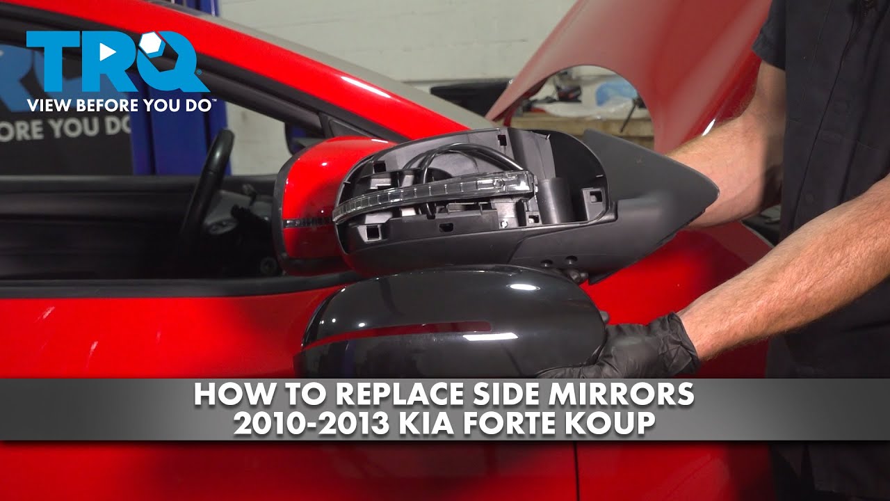 Как заменить боковые зеркала заднего вида на Kia Forte Koup 2010-2013 годов