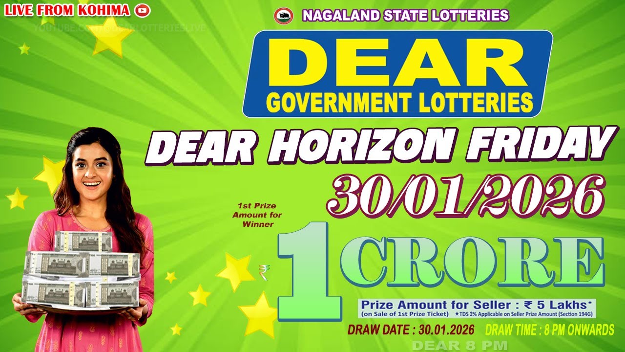 DEAR HORIZON FRIDAY DEAR 8 PM / DATE 30.01.2026 / NAGALAND STATE LOTTERIES