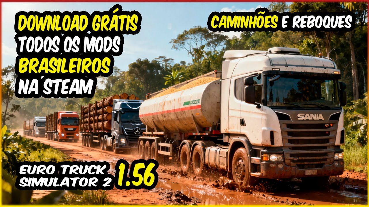 MODS BRASILEIROS GR&Aacute;TIS NA STEAM PARA EURO TRUCK SIMULATOR 2 CAMINH&Otilde;ES E REBOQUES