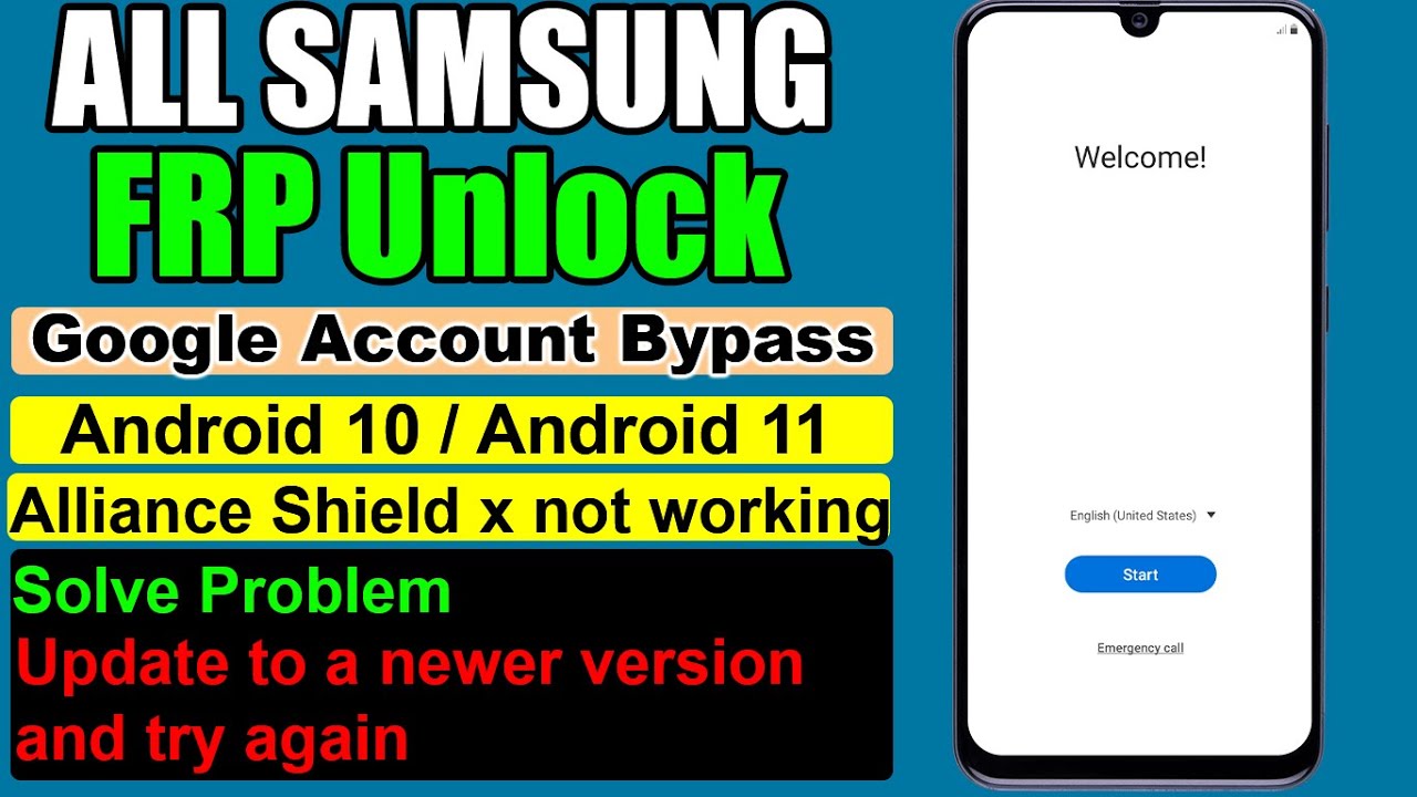All Samsung Frp Bypass 2021 | Samsung Google Account Bypass Android 11  10 alliance shield x problem