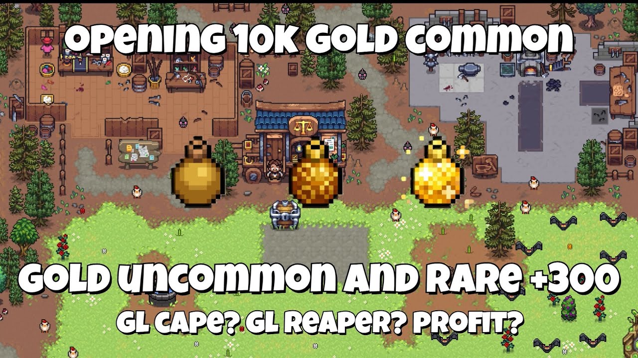 opening 10k gold bauble common, +300 uncommon and rare - curse of aros