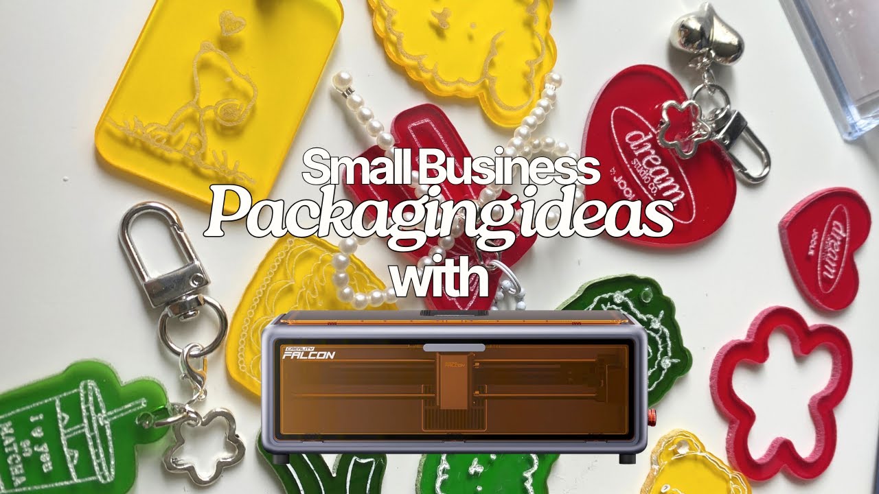 Small Business Packaging Ideas and branding with a laser machine | acrylic keychains Creality Falcon