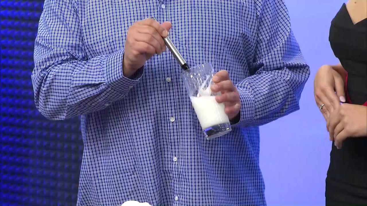 Rosenstein & Söhne Milchaufschäumer-Stick mit Edelstahl-Gehäuse