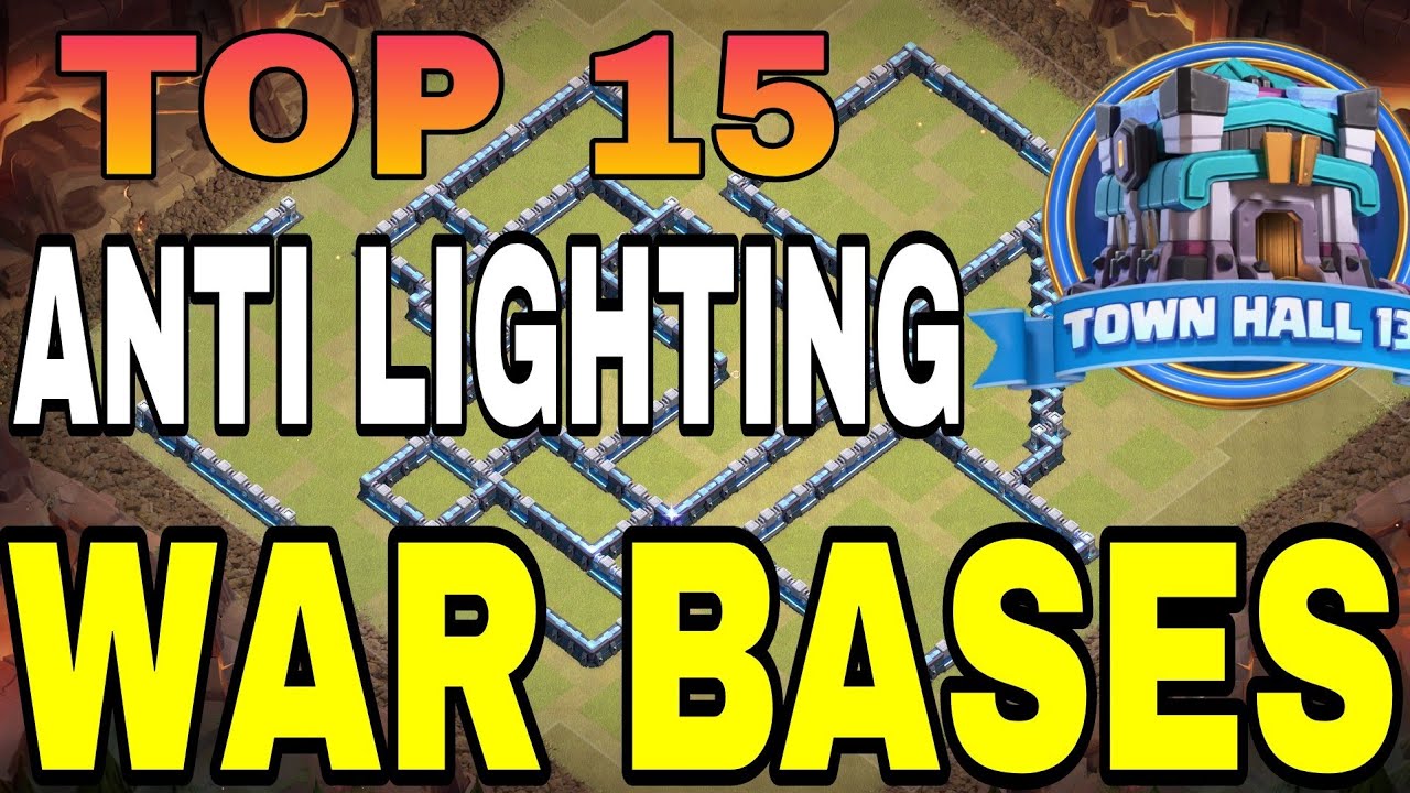BRAND NEW ANTI LIGHTING TH13 WAR BASES. TH13 ANTI 3 STAR WAR BASES.  #CLASHOFCLANS