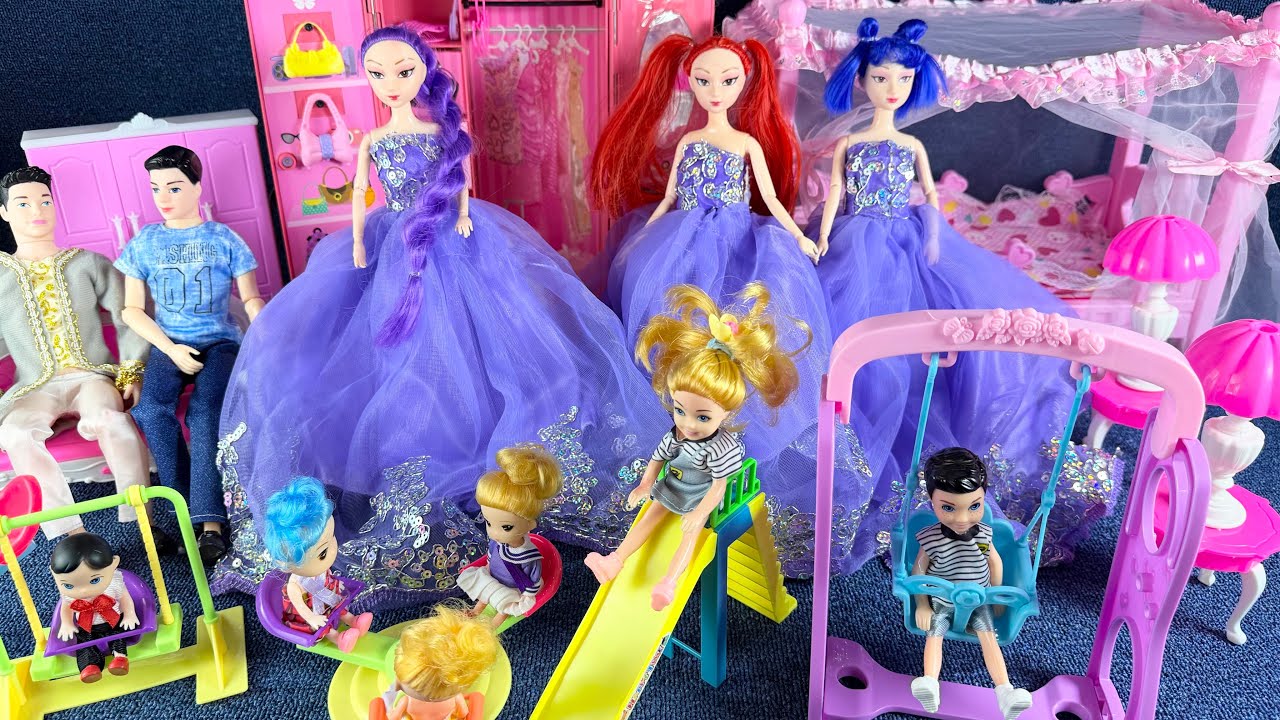 Toy asmr | Barbie Princess Bedroom, Furniture Play Set ASMR Satisfying with Unboxing | Review Toysм