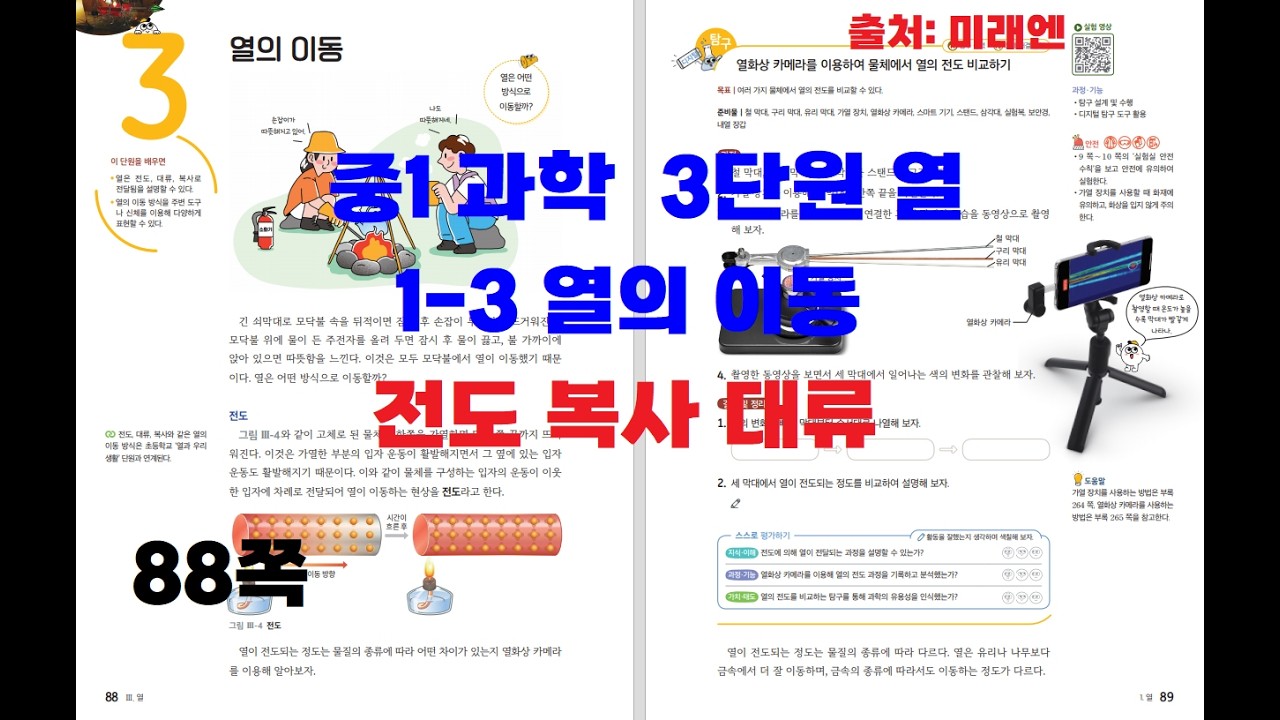 중1과학 3단원 열 1-3 열의이동_전도 대류 복사