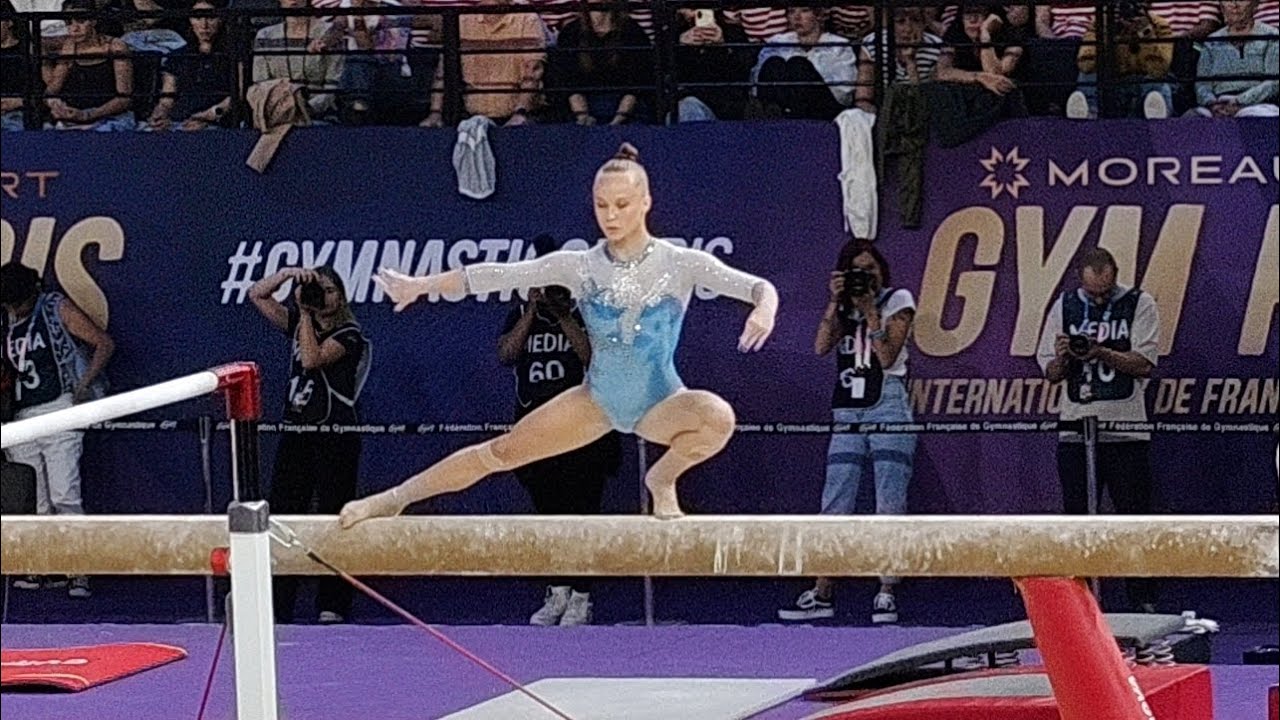 Angelina Melnikova from Russia wins GOLD 🥇 - 13,500 Beam Final (5.6 D) -  Paris World Cup 2025