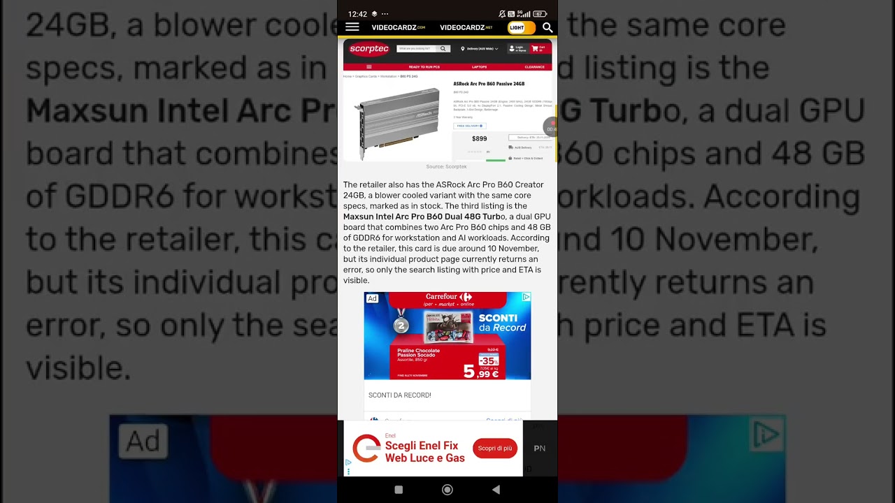 intel arc pro B60 ma ancora nessuna nuova notizia sulla B770 battlemage
