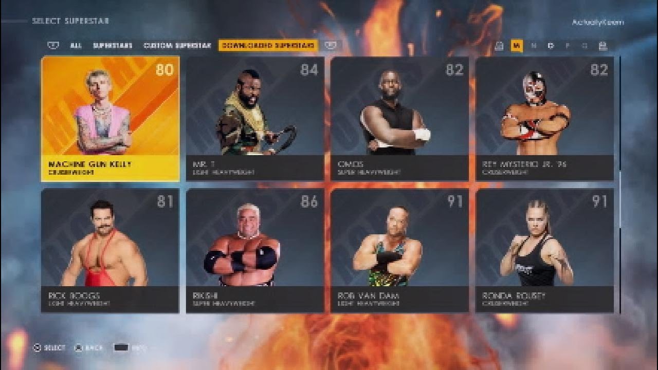 WWE 2K22 Machine Gun Kelly Signatures & Finishers Moveset