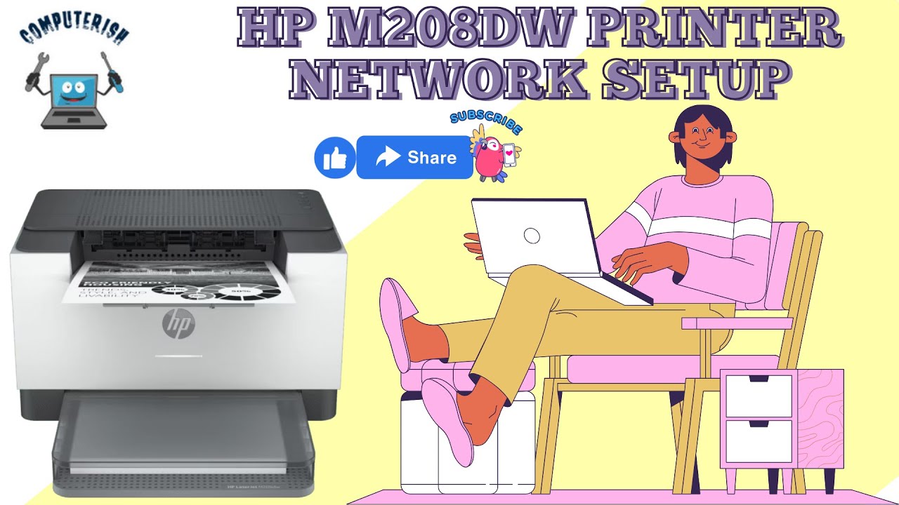 HP M208DW Laserjet Printer Network Setup