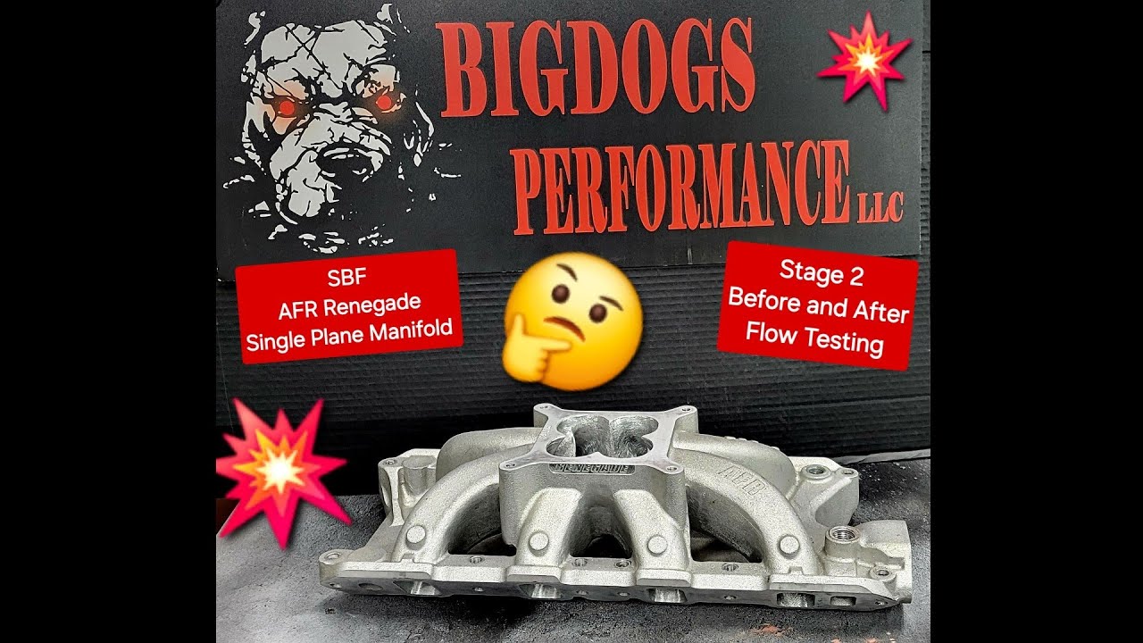 AFR SBF Renegade Single plane intake manifold porting and flow testing.