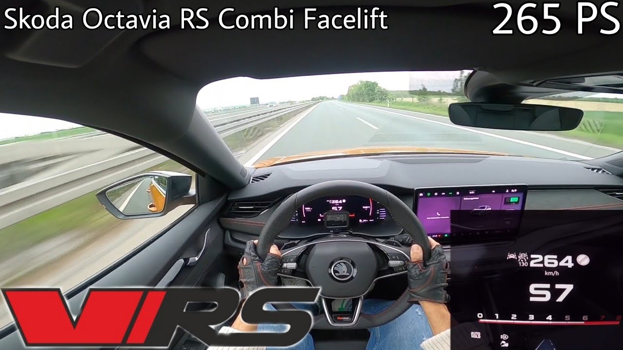 2025 Skoda Octavia RS Combi 2.0 TSI (265 PS) POV Testdrive AUTOBAHN Beschleunigung & Topspeed