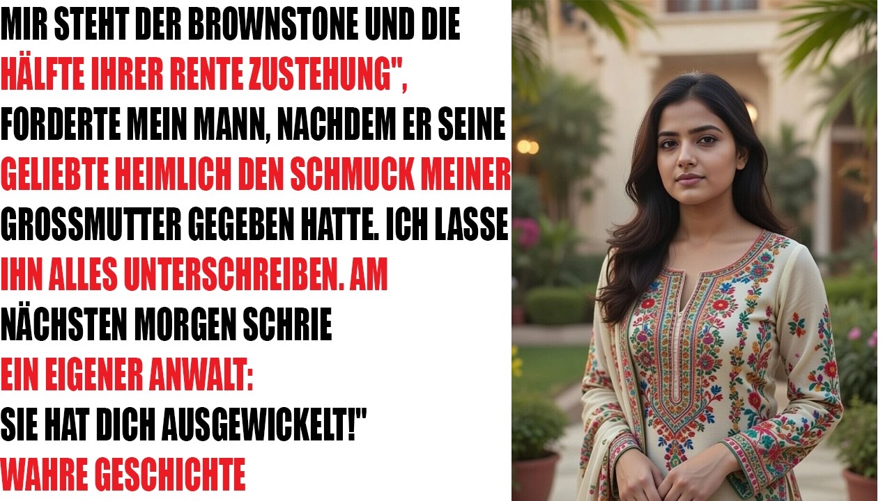 Mein Mann zwang mich, mein $2M-Stadthaus und Großmutters Schmuck zu überschreiben—