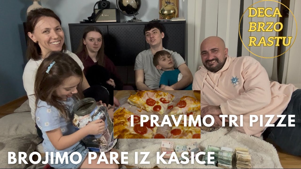 Brojimo pare iz kasice || Pravimo tri pizze || DECA BRZO RASTU 