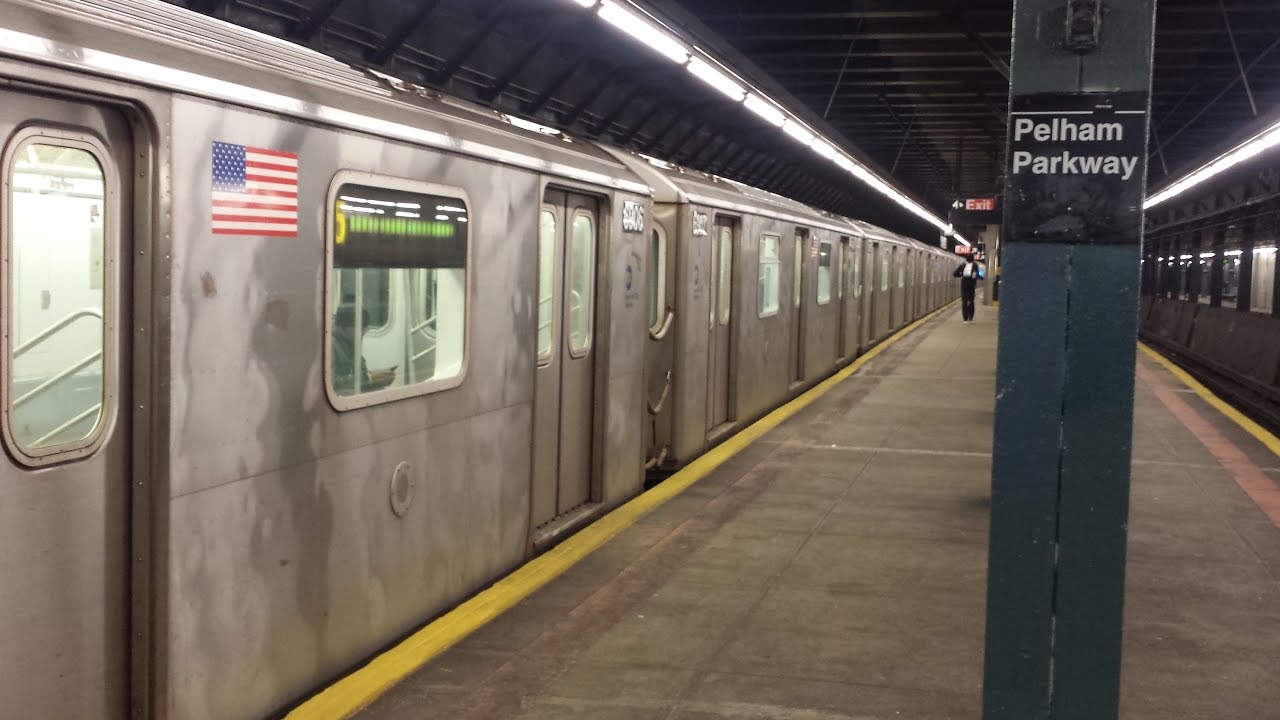 IRT Dyre Avenue Line: Manhattan & Dyre Avenue Bound R142 (2) (5) Trains @ Pelham Parkway