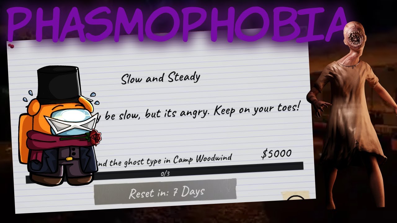 Powolny lecz agresywny duch! Phasmophobia Weekly Challenge