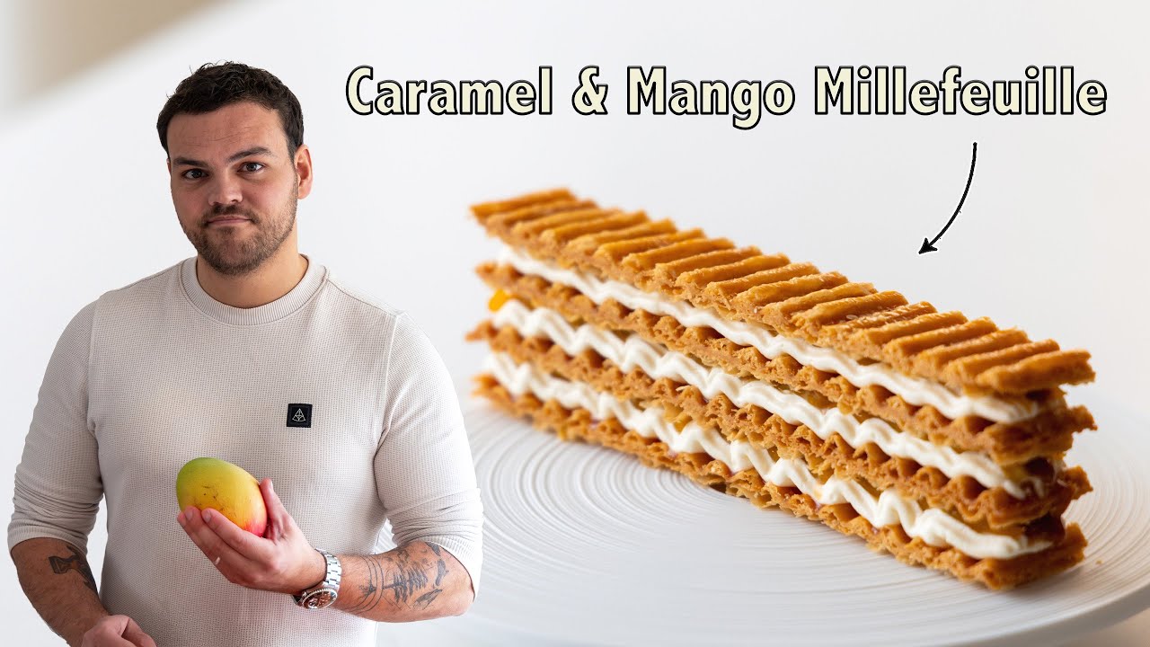 Caramel & mango Millefeuille! a Real French Classic Pastry Recipe!