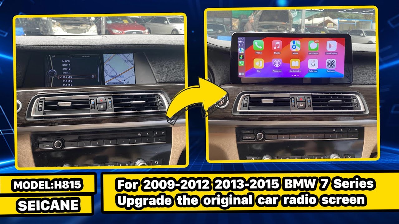 How to install 12.3 inch Touchscreen Radio & Carplay for BMW 7 Series F01 F02 2009- 2014 2015 2016