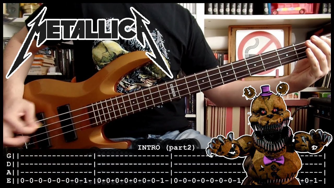 METALLICA - Enter sandman (bass cover w/Tabs & lyrics)