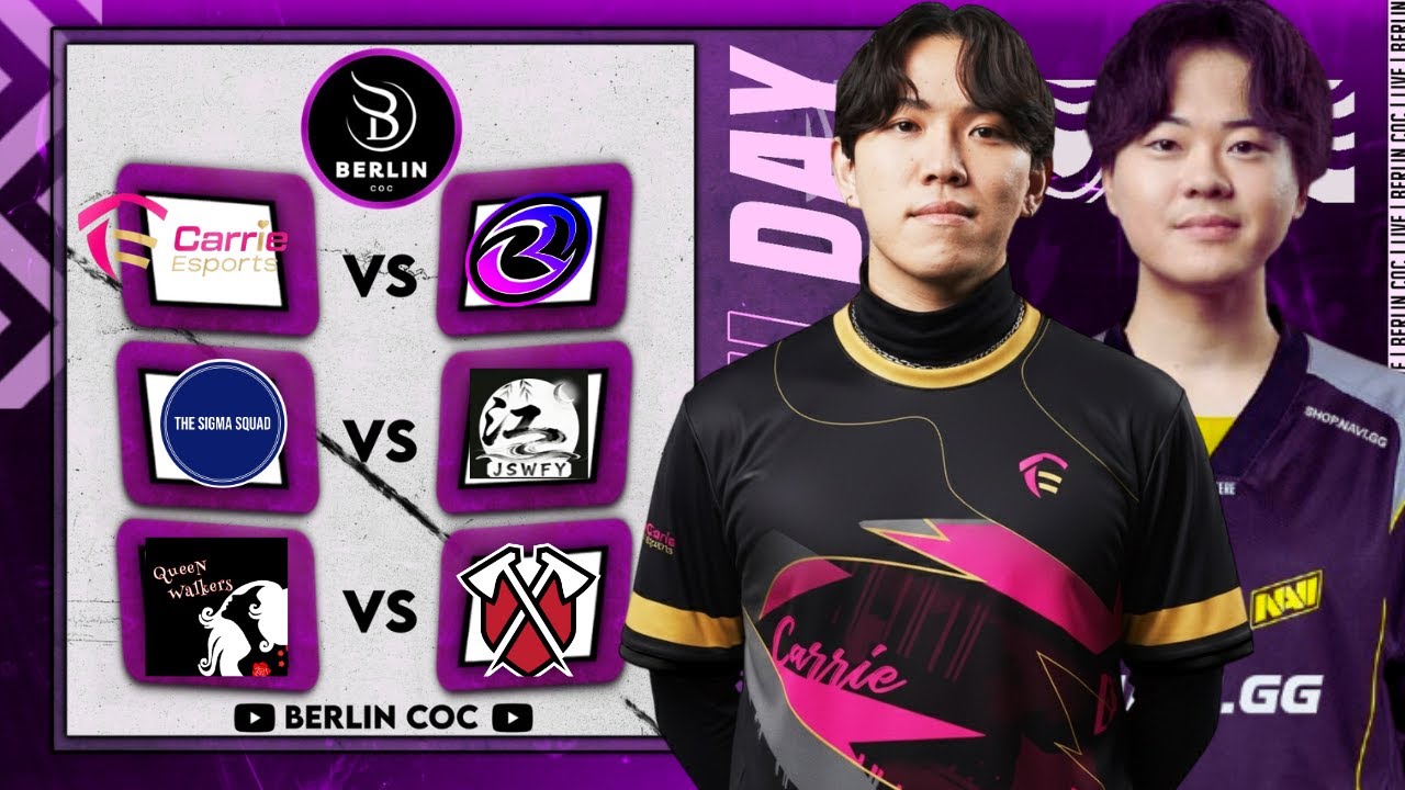 CARRIE ESPORTS vs ONLY REALM♦️ SIGMA SQUAD vs JSWFY ♦️Queen Walkers vs TRIBE GAMING ! CLASH OF CLAN
