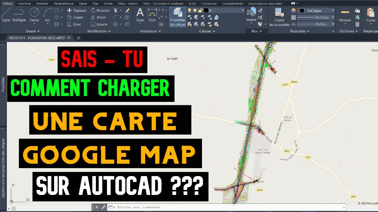 SAIS-TU COMMENT CHARGER UNE CARTE GOOGLE MAP SUR AUTOCAD ???