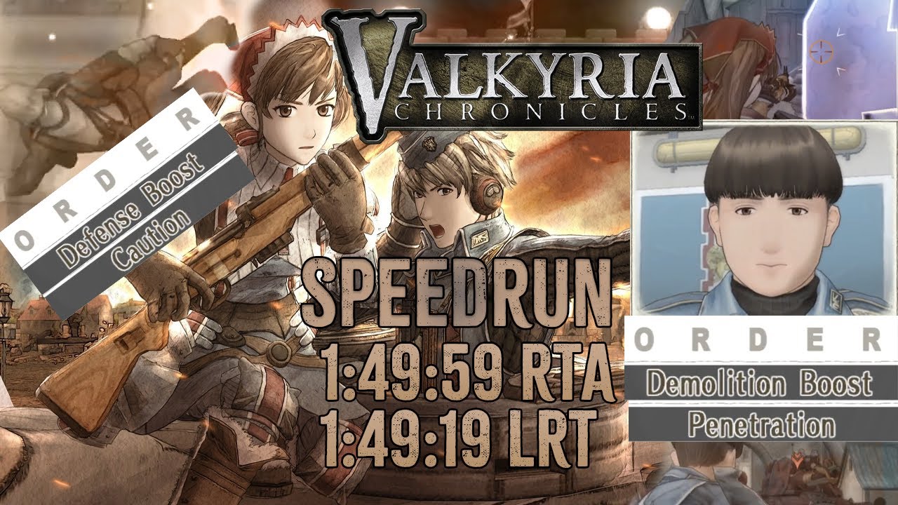 Valkyria Chronicles 1 Any% speedrun 1:49:59 RTA / 1:49:19 LRT