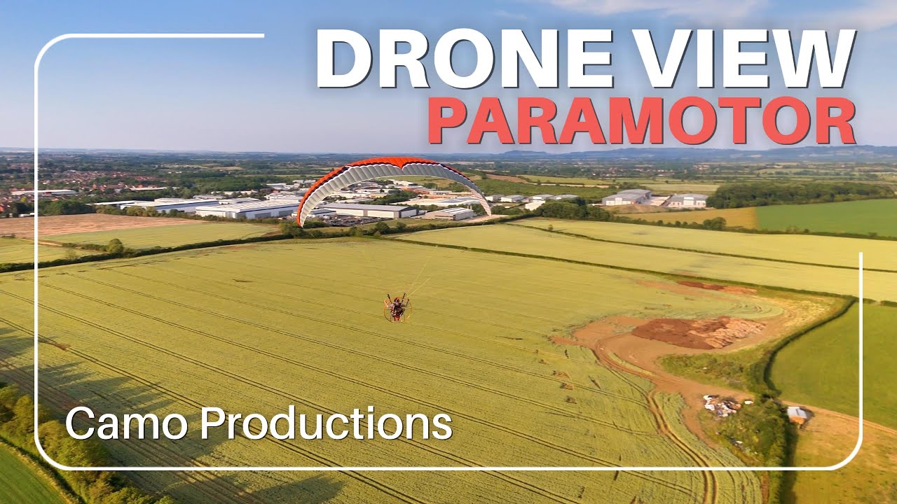 Drone View – Paramotor Takeoff and Flight