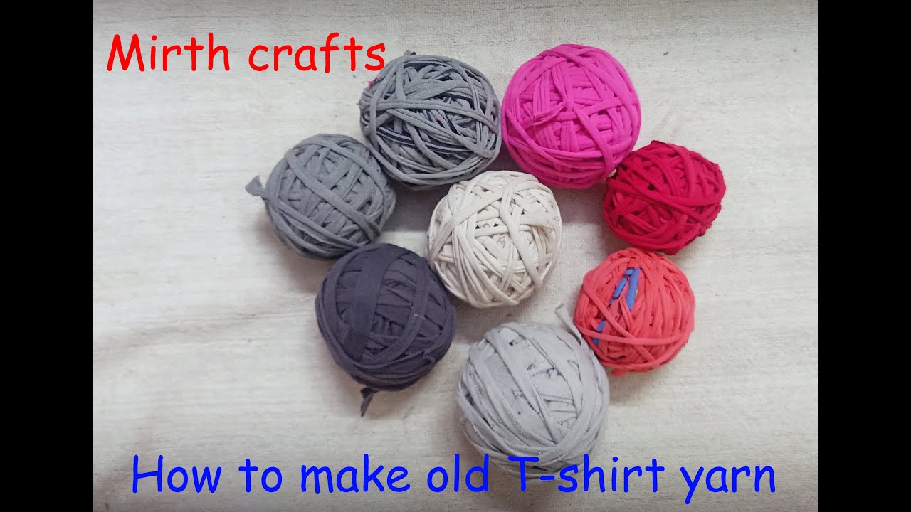 How to make t shirt yarn Part1/Mirth Crafts /Ecofriendly door mat yarn / handmade mat yarn