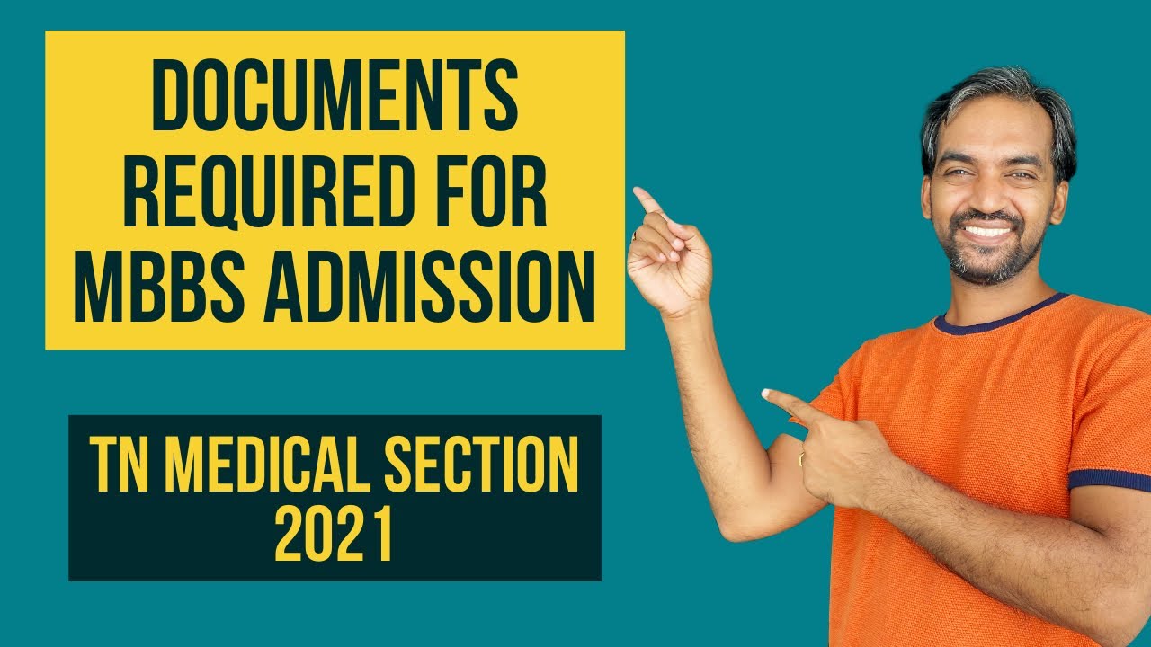 Documents required for MBBS Admission | TN Medical Selection 2021