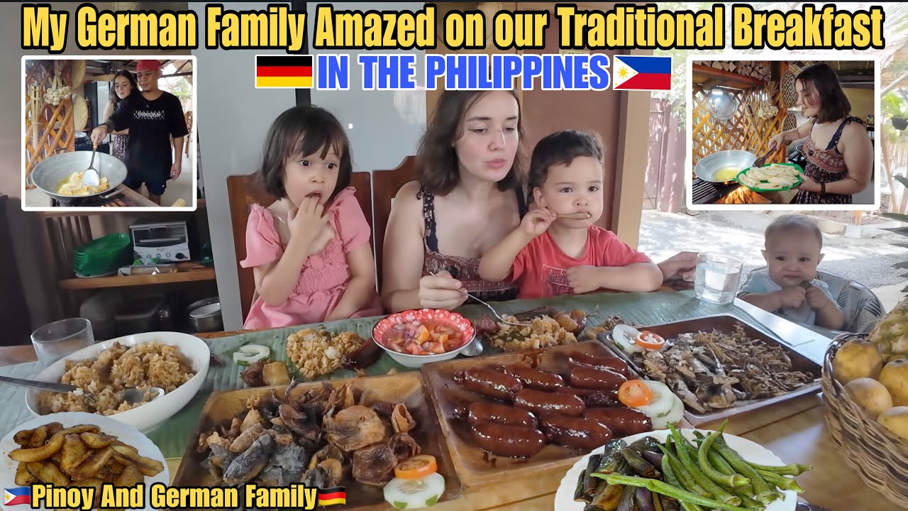 My German Family was Amazed on Our Simple Traditional Filipino Breakfast in the Philippines.