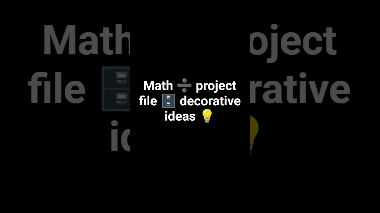 How to Decorate Your Maths Project File | Aesthetic & Easy 📏🎨 #project #decor #maths #dameungrrr