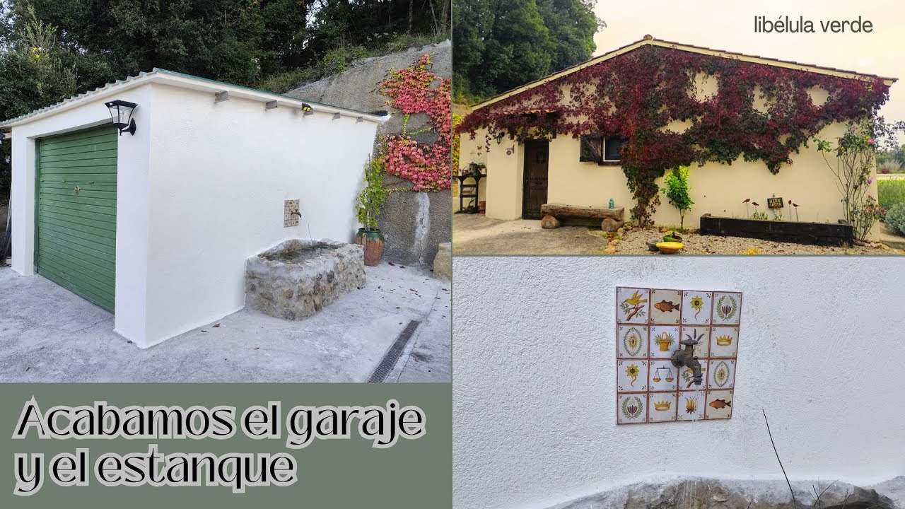 Acabamos el garaje y el estanque