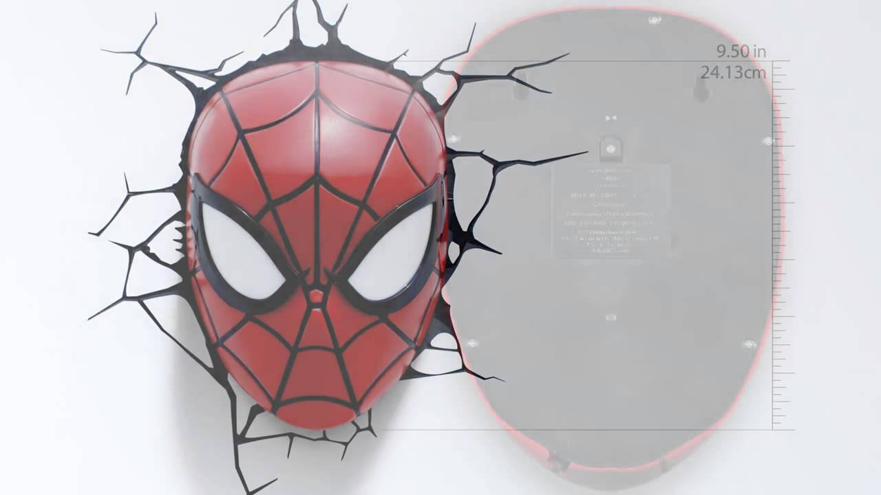 3D LIGHT FX DECO LIGHTS - SPIDERMAN MASK LED LIGHTS | dsignhaus.com