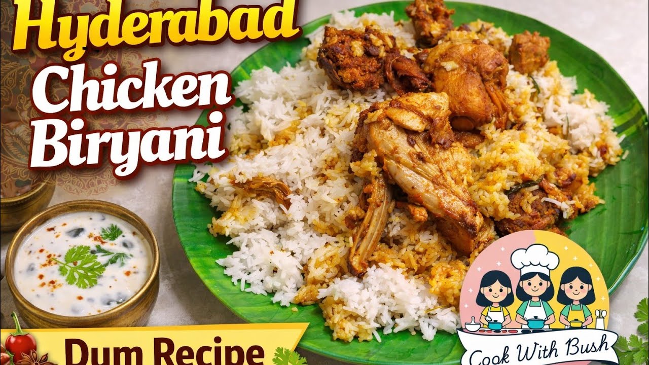 Authentic Hyderabad Chicken Biryani Recipe | Dum Style #HyderabadChickenBiryani #DumBiryani #Foodie