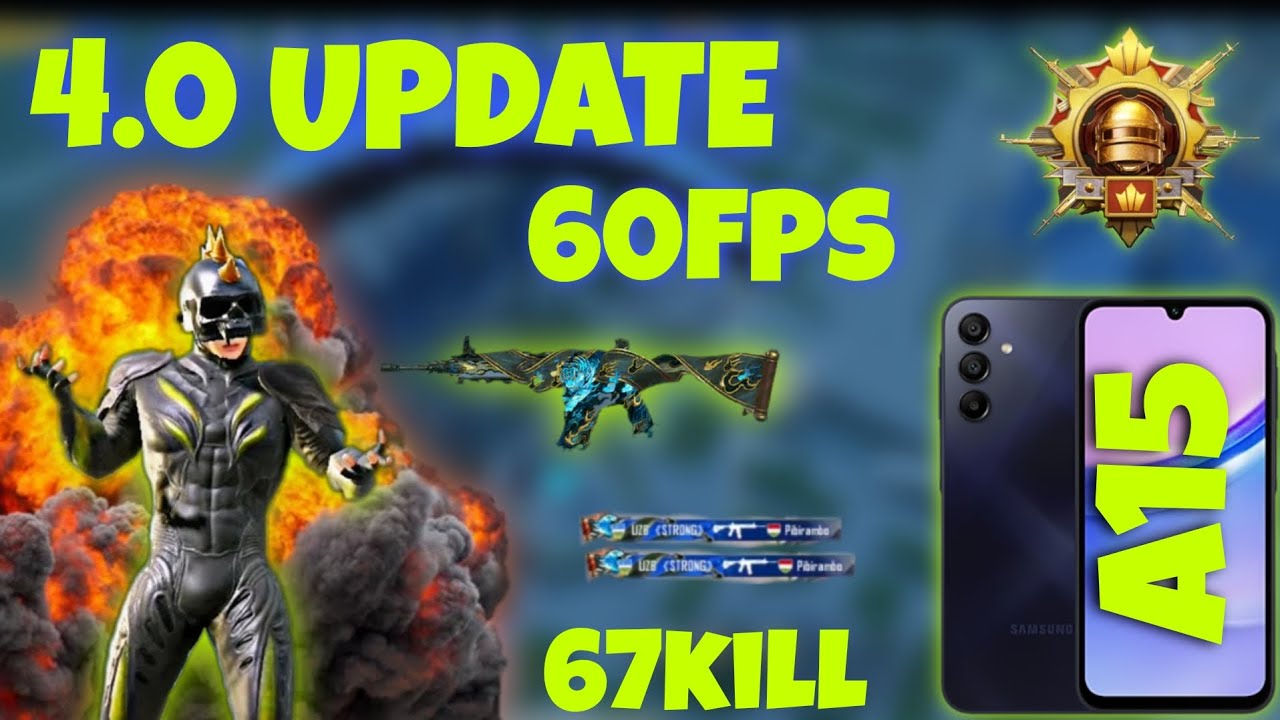 Samsung a15 pubg test 60fps???  // 4.0 update // Pubg Mobile😍