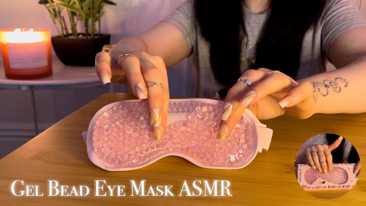 🌟 ASMR ~ Gently Playing With A Gel Bead Eye Mask ~ Soft Tapping & Sticky Sounds For Your Anxiety 🌟