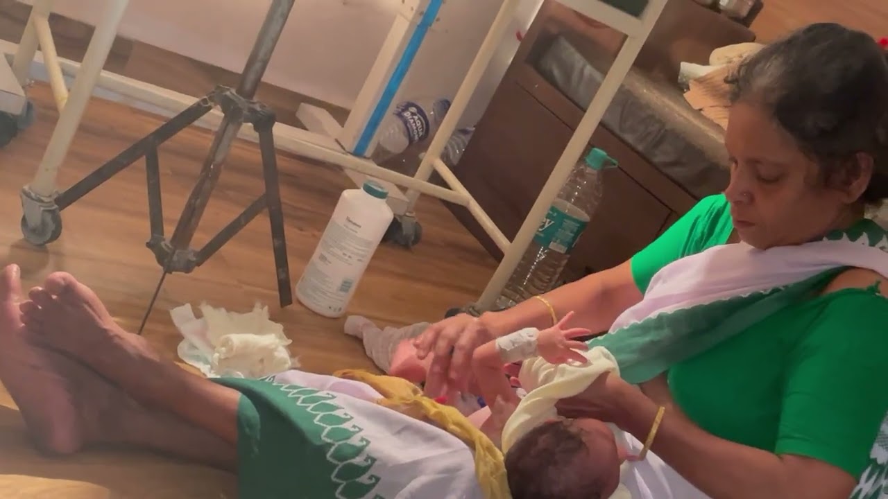 Fazi 1st oil malish at hospital 😘 