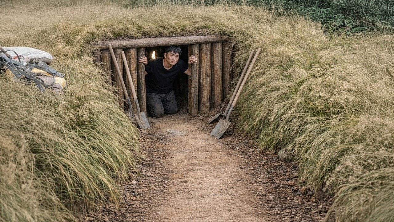 Building a Hidden Bushcraft Dugout | Warm and Cozy Underground Survival Shelter