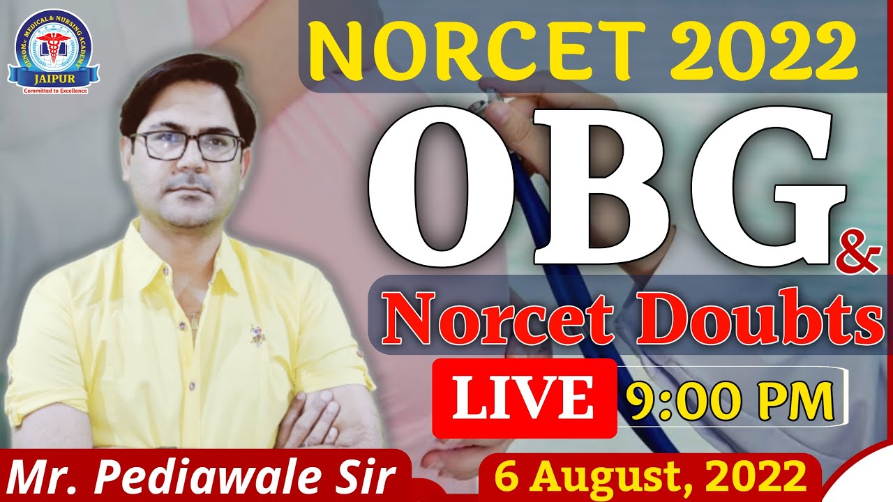 NORCET 2022 Doubts & OBG Question Session By Mr. Pankaj Sir