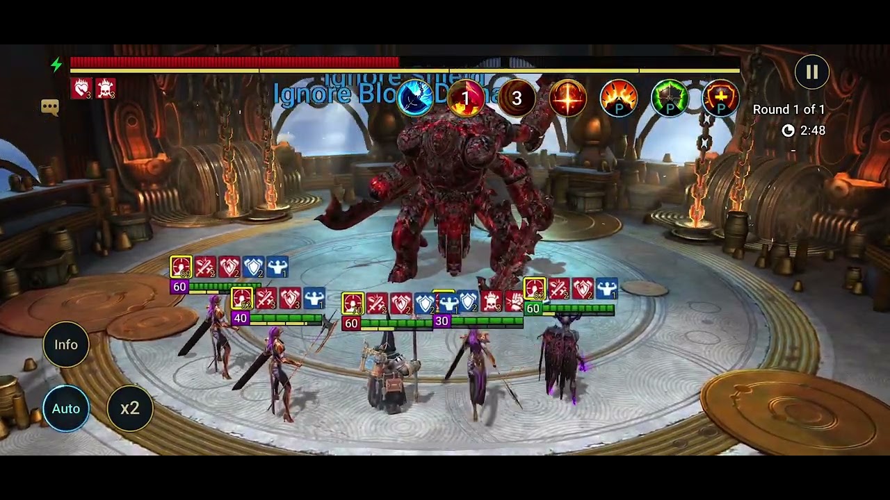 Raid Shadow Legends: Iron twins lvl 15 Helicath + 3 pain keepers affinity friendly team