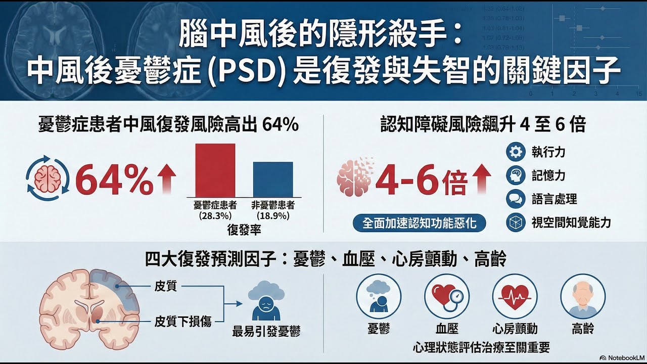 中風後憂鬱症竟是「失智」前兆？1059 人大型研究解密
