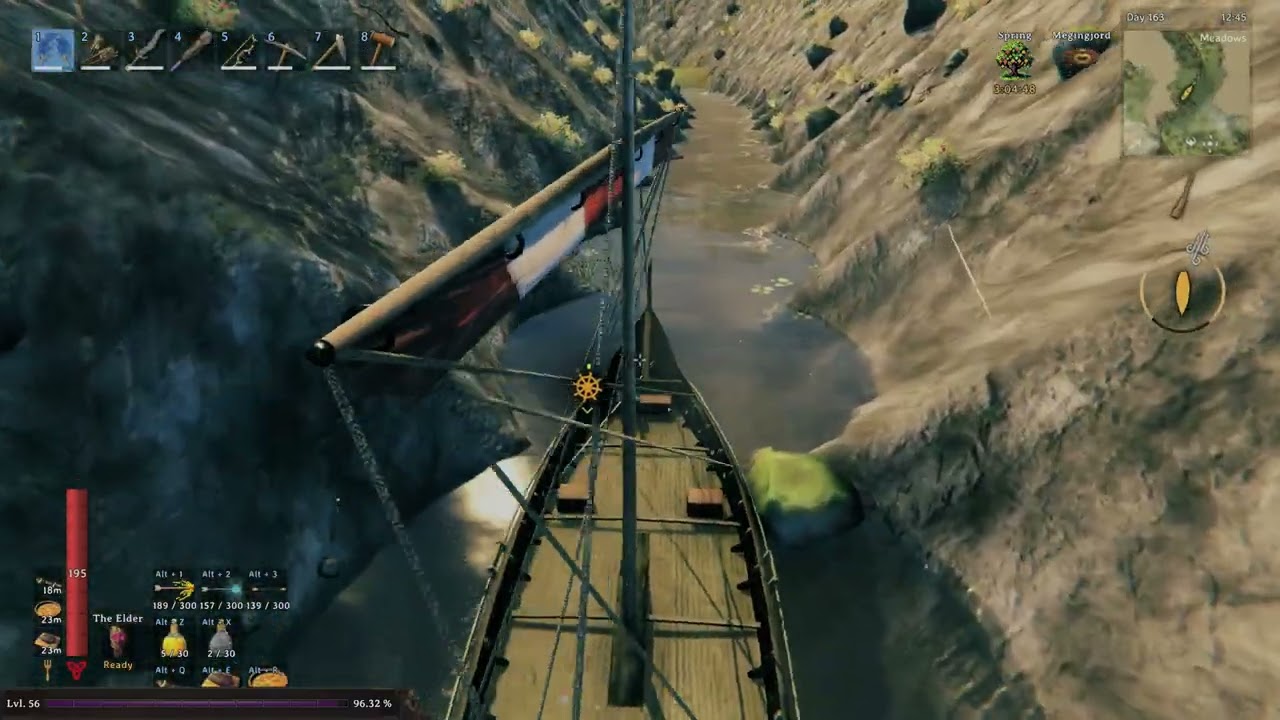 Longboat steers better than a Karve if its going backward