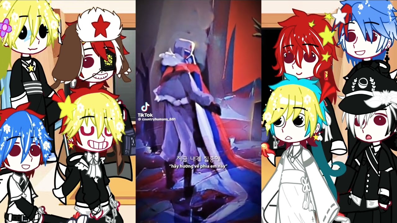 Gacha react countryhumans ,tik tok