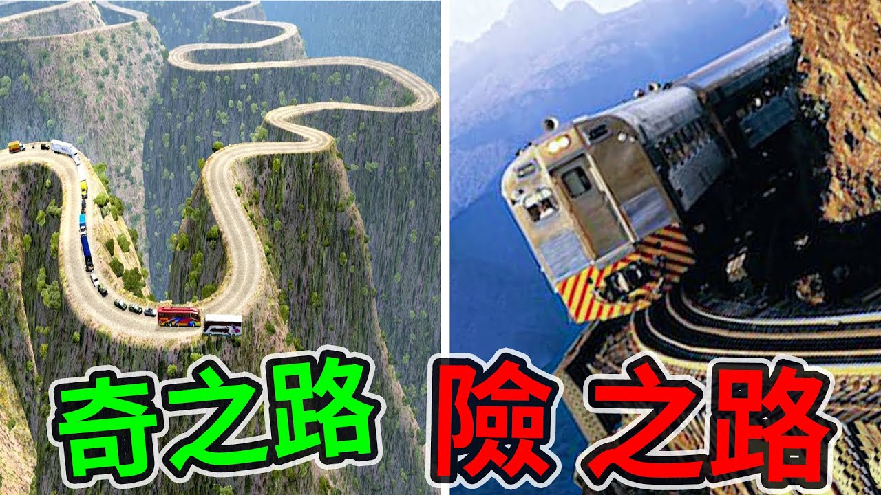 全世界最危险的10道路 ｜ 天路+火山鐵路 ｜世界10大奇特道路｜危險和美景共存 