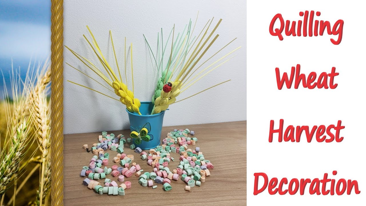 Quilling wheat harvest - Get your farm groove on and quill a nice decoration