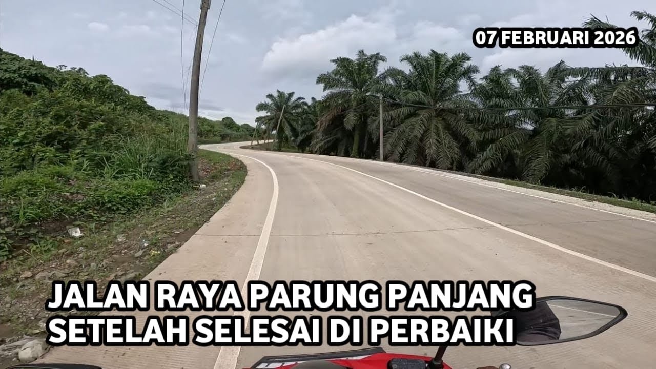 KONDISI TERBARU JALAN RAYA PARUNG PANJANG LEBAK WANGI SETELAH SELESAI DI PERBAIKI FEBRUARI 2026