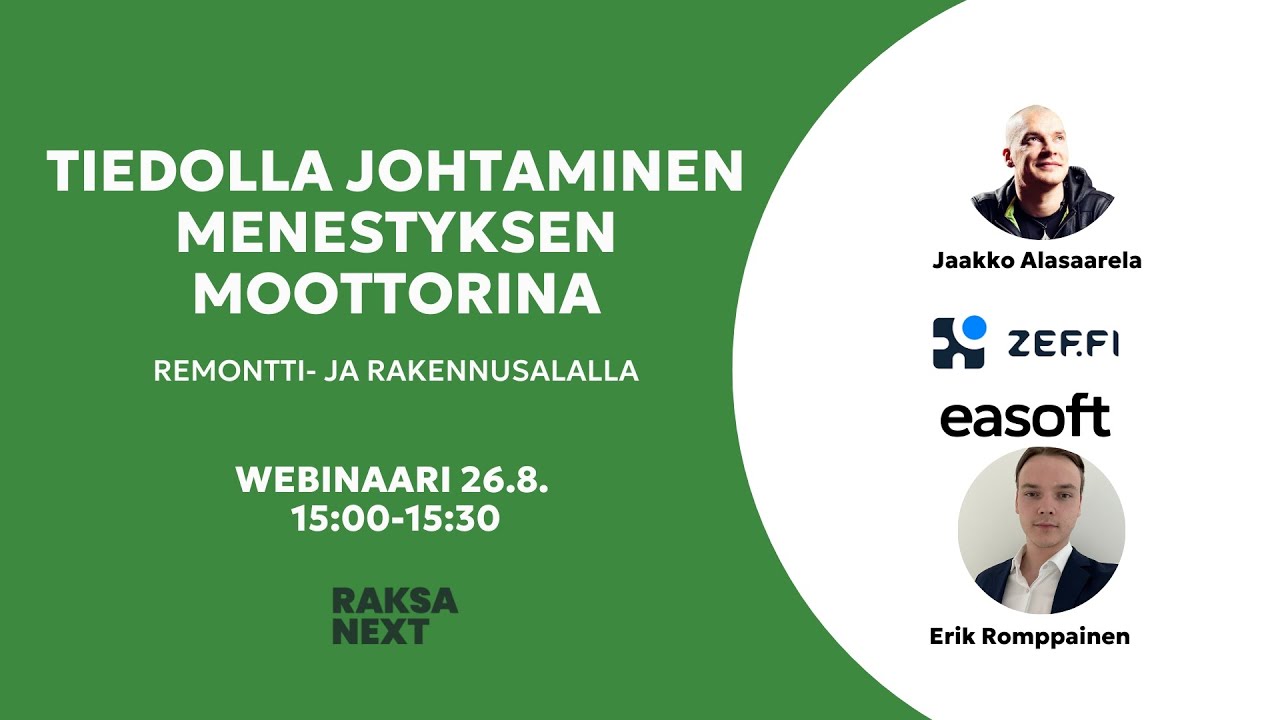 Tiedolla johtaminen menestyksen moottorina rakennus ja remonttialalla