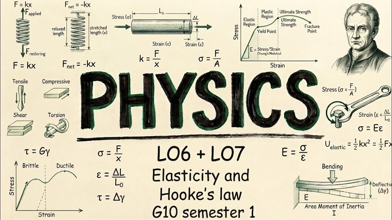 Physics LO6, LO7 | elasticity, stress&strain, moduls, hooklaw&string | G10 semester 1 | STEM Support